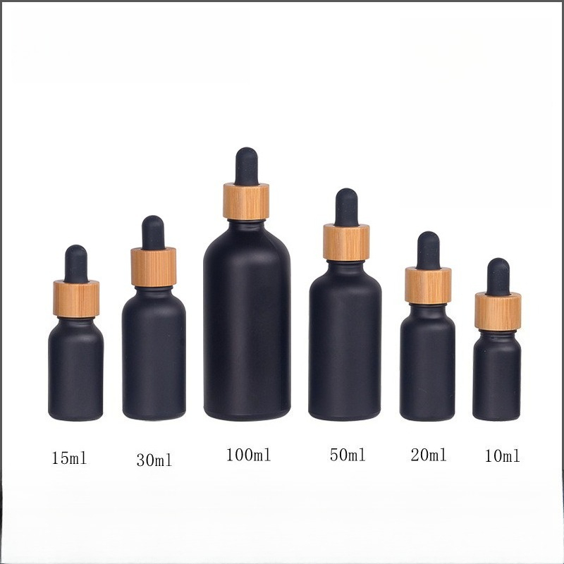 Juice Bottle Dropper - 2/5/10pcs 5/10/15/20/30/50/100ml Matte Black Essential Oil