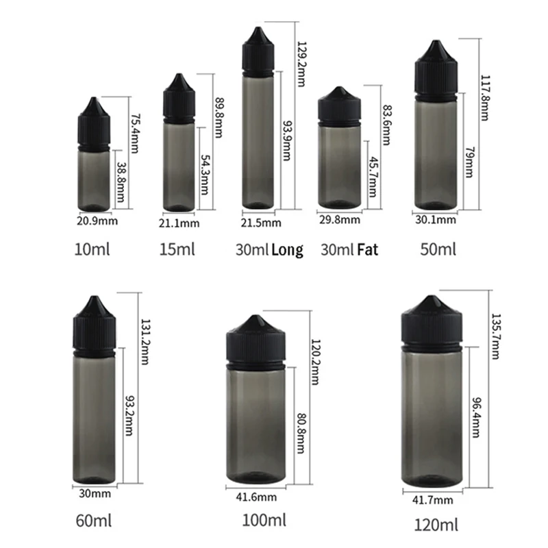 5Pcs 10/15/30/60/100/120ml Bla - Juice Bottle Dropper recension och pris