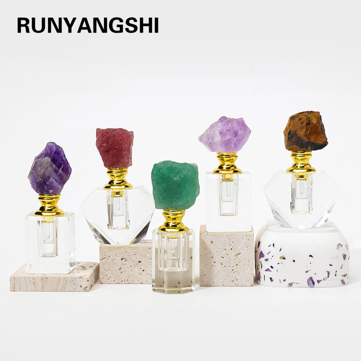 1PC Natural Amethyst Crystal C - Juice Bottle Dropper recension och pris
