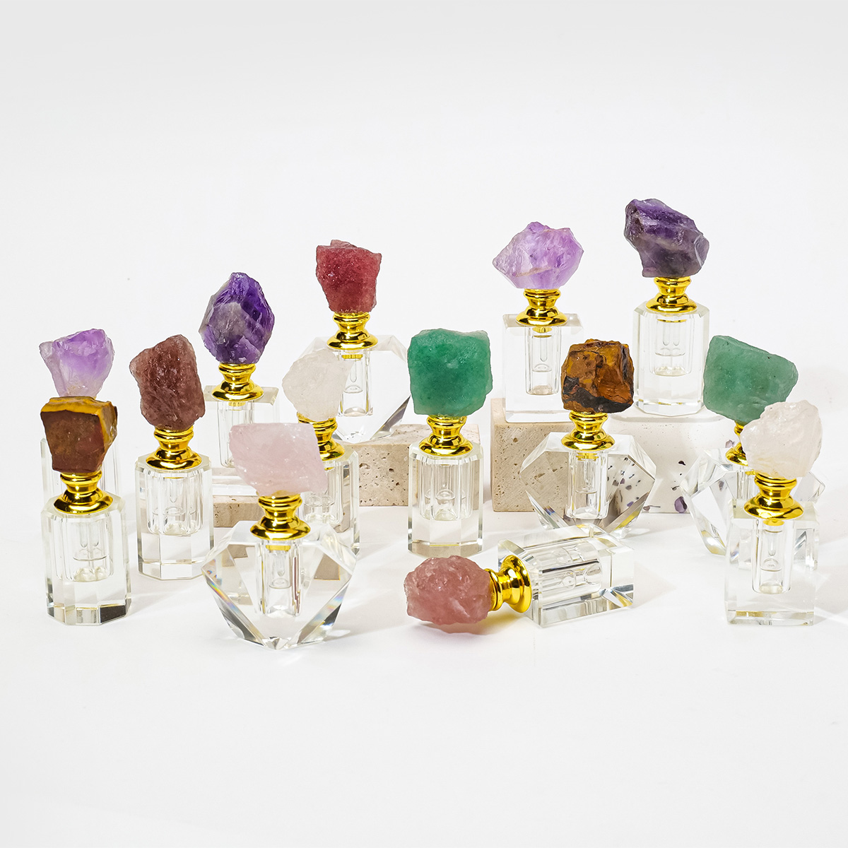 1PC Natural Amethyst Crystal C - Juice Bottle Dropper recension och pris