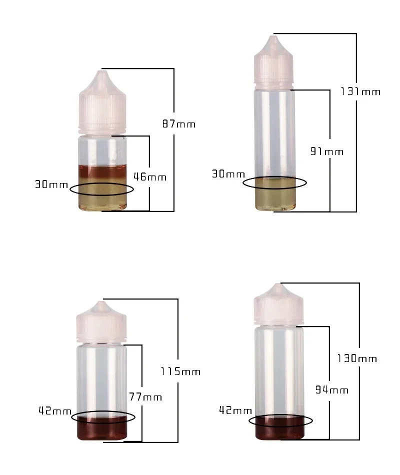 5PCS 30ml-120ml PET Clear Drop - Juice Bottle Dropper recension och pris
