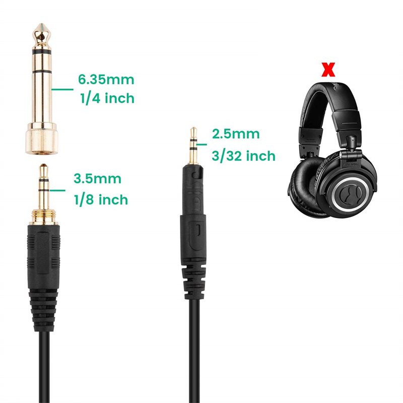 AB33-ATH-M50x Cable, Coiled AU - Audio Technica Headphone Ath-M50X recension och pris