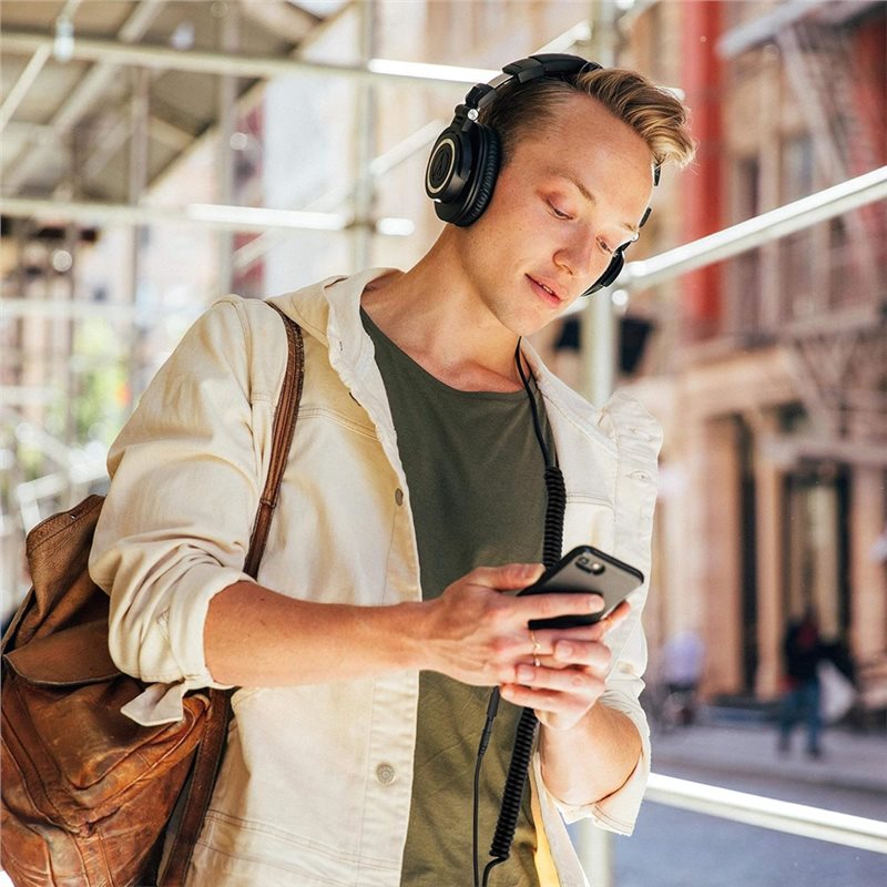 AB33-ATH-M50x Cable, Coiled AU - Audio Technica Headphone Ath-M50X recension och pris