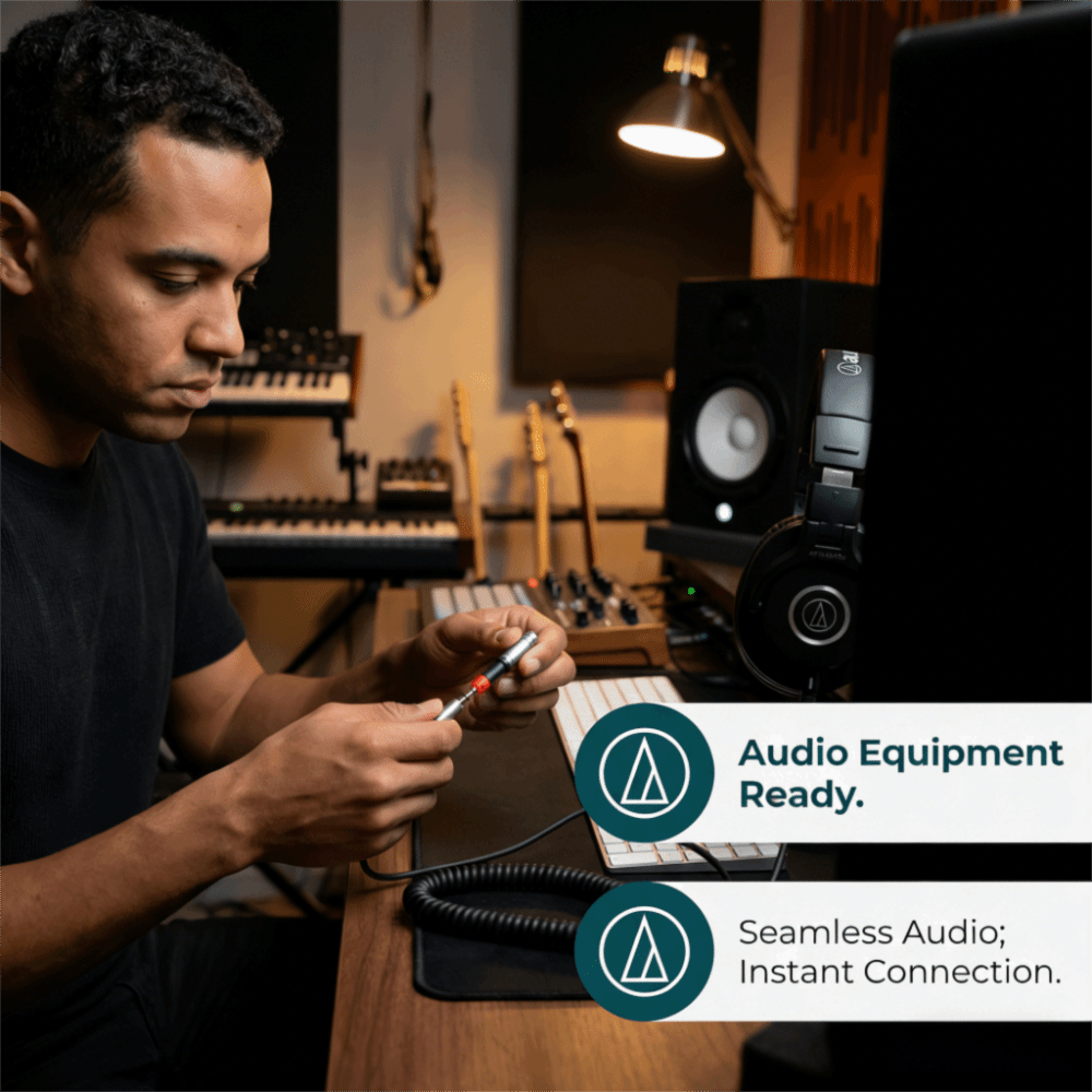 Plug and Play 2.5mm to 3.5mm A - Audio Technica Headphone Ath-M50X recension och pris