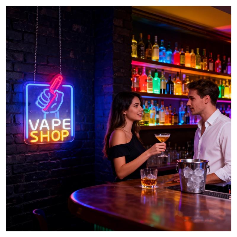 Vape Shop Neon Sign Hand Holdi - Vaping Store recension och pris