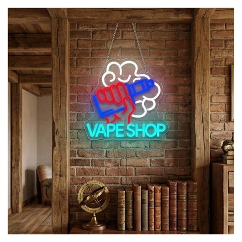 Vape Shop Neon Sign Hand Holdi - Vaping Store recension och pris